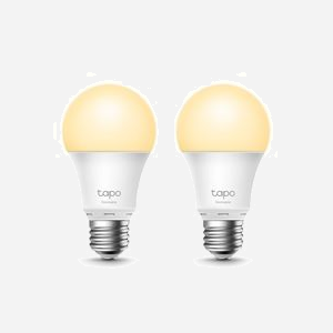 TP-Link Tapo L510E (2-pack) Ampoule LED Intelligente Wi-Fi A27 8.7W 806lm 220-240V 50-60Hz Compatible Wi-Fi 802.11b/g/n Blanc/Métallique