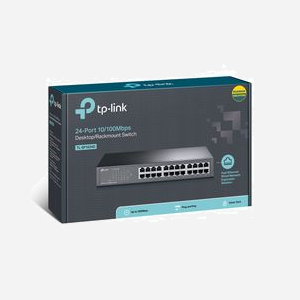 TP-Link TL-SF1024D - Commutateur Fast Ethernet Non-géré 24 ports RJ-45 10/100 Mbps, 4.8 Gbit/s, 8000 MAC, Boîtier Métal, Montage Rack - Miniature 4