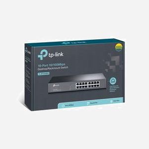 TP-Link TL-SF1016DS Commutateur Fast Ethernet Non-Géré 16 ports RJ45 10/100, 3.2 Gbit/s, MAC 8K, Format 1U, Standards IEEE 802.3i/u/x - Miniature 4