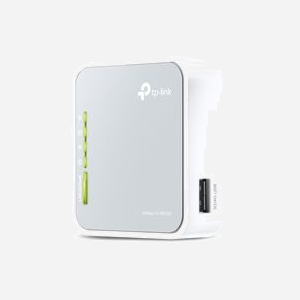 TP-Link TL-MR3020-V3.2 Routeur Portable WiFi 4 2.4GHz 150Mbps, 1x Fast Ethernet, 1x USB 2.0, Compatible Modem USB 3G/4G, WPA2-PSK, Gris/Blanc - Miniature 1