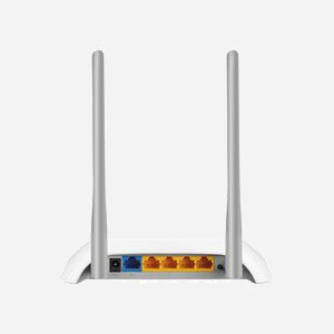 TP-Link TL-WR840N Routeur WiFi 4 Monobande 2.4GHz 300Mbps Fast Ethernet 4 ports RJ45 IPv4/IPv6 Sécurité WEP/WPA/WPA2 Antennes 5dBi Gris/Blanc - Miniature 2