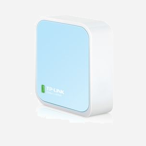 TP-Link TL-WR802N Routeur Portable WiFi 4 (802.11n) 300 Mbps Monobande 2.4 GHz, 1 Port Fast Ethernet, Sécurité WEP/WPA/WPA2, IPv4/IPv6, Bleu/Blanc