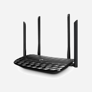 TP-Link Archer C6 Routeur Wi-Fi 5 (802.11ac) Bi-bande Gigabit Ethernet - Débit WLAN 867Mbps (5GHz) + 300Mbps (2.4GHz), IPv6, WPA2, MU-MIMO