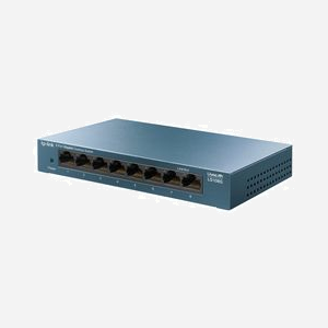 TP-Link LS108G-V1 Switch Non-Géré 8 Ports Gigabit Ethernet (10/100/1000) RJ-45, 16 Gbit/s, 4000 MAC, QoS, IEEE 802.3x, DC-in, Bleu - Miniature 2