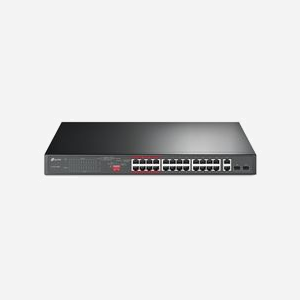 TP-Link TL-SL1226P-V1 Switch Non-Géré 26 Ports Gigabit Ethernet (24 PoE+) 2 Ports Combo SFP, 8.8 Gbit/s, PoE 250W, Montage Rack 1U - Miniature 1