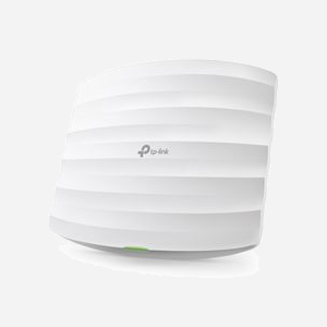 TP-Link Omada EAP110-V4 Point d'accès WiFi 2.4GHz 300Mbps, 802.11b/g/n, 1 port Ethernet 10/100, PoE Passive, Antennes 4dBi, Multiple SSID, Blanc - Miniature 1