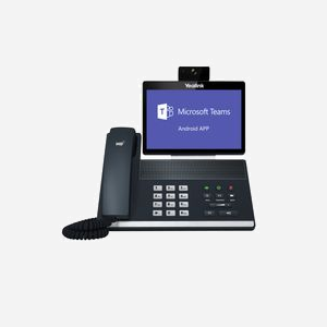 Yealink VP59-Teams Edition Téléphone IP 8" IPS Tactile Android 7.1, Caméra 2MP, WiFi 6, Bluetooth 4.2, Gigabit Ethernet, PoE, Noir/Gris