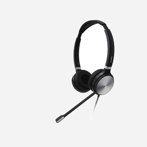 Yealink UH36 Dual Casque Binaural Filaire USB Type-A Noir/Argent, Microphone Boom, 20-20000Hz, Suppression de bruit, Compatible Windows/Mac, 155g