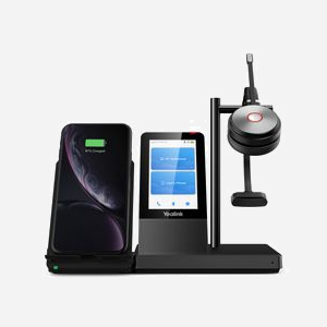 Yealink WH66 Mono UC - Casque sans fil Bluetooth 4.2 USB-A pour Bureau/Centre d'appels - Portée 160m, Autonomie 13h, Recharge sans fil - Miniature 1