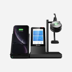 Yealink WH66 Mono UC - Casque sans fil Bluetooth 4.2 USB-A pour Bureau/Centre d'appels - Portée 160m, Autonomie 13h, Recharge sans fil - Miniature 4