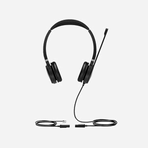 Casque Yealink YHS36-DUAL Binaural Arceau Bureau/Centre d'appels, Filaire, Supra-Aural, 20-20000Hz, Micro Anti-Bruit, Câble 0.9m, 170g, Noir/Argent - Miniature 2