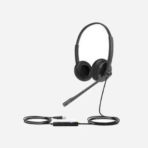 Yealink UH34-DUAL-UC Casque Binaural Filaire USB pour Bureau/Centre d'appels - 20-20000Hz, Micro Unidirectionnel à Suppression de Bruit, 118g