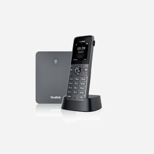 Yealink W73P - Téléphone IP DECT Gris, Combiné Sans Fil, Ecran TFT 1.8", Répertoire 100 Contacts, Batterie Li-Ion 1010mAh, PoE, HAC