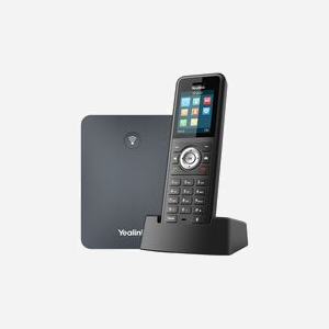 Yealink W79P Téléphone IP DECT Sans Fil, 20 Lignes, Écran TFT 1.8", Portée 300m, PoE, WiFi, Bluetooth, Répertoire 1000 entrées, Noir