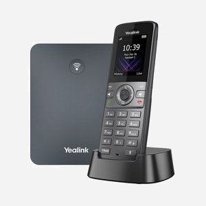 Yealink W74P Téléphone IP DECT Gris, Combiné Sans Fil, Écran TFT 1.8", 128x160, Fast Ethernet, Bluetooth 5.1, PoE, Répertoire 1000, Portée 300m - Miniature 1