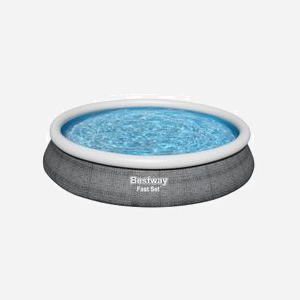 Bestway Piscine Hors Sol Fast Set Ronde 4.57m x 84cm, 9677L, Liner DuraPlus, Pompe 2006 l/h, Kit Filtration, Réf 57313