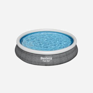 Bestway Piscine Hors Sol Fast Set Ronde 4.57m x 84cm, 9677L, Liner DuraPlus, Pompe 2006 l/h, Kit Filtration, Réf 57313 - Miniature 2