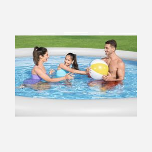 Bestway Piscine Hors Sol Fast Set Ronde 4.57m x 84cm, 9677L, Liner DuraPlus, Pompe 2006 l/h, Kit Filtration, Réf 57313 - Miniature 5