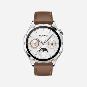 Huawei WATCH 4 : Smartwatch 46mm AMOLED 1.43" 466x466 GPS Acier Inoxydable, Bracelet Cuir Marron, compatible Android/iOS, autonomie 14 jours - Miniature 1