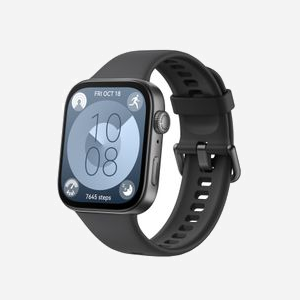 Huawei WATCH Fit 3 - Écran AMOLED 1.82" 408x480px, GPS, Bluetooth 5.2, Wi-Fi, Batterie 400mAh, Boîtier Aluminium Noir, Bracelet Fluoroélastomère, Android/iOS