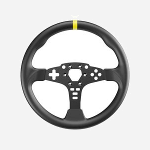 Moza Racing RS046 Modèle de Roue PC Noir Aluminium & Microfibre 305mm 850g - Compatible Moza - Miniature 1