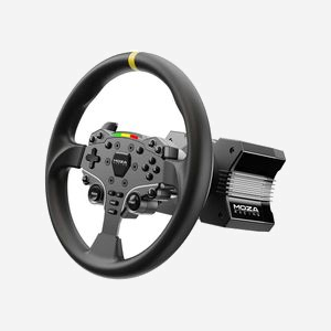 Moza Racing RS046 Modèle de Roue PC Noir Aluminium & Microfibre 305mm 850g - Compatible Moza - Miniature 4