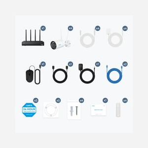 Reolink NVS12-8MB4W Kit Vidéo-Surveillance 12 Canaux Wi-Fi, 4 Caméras 8MP (3840x2160), HDD 2To, Fast Ethernet, Wi-Fi 6 (802.11ax), PoE - Miniature 4