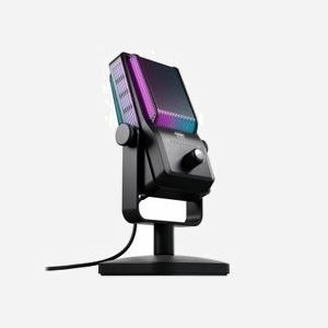 CHERRY NGALE R Microphone de Table USB Noir, Cardioïde, 20-20000Hz, 24 bit/96kHz, Rétroéclairage RGB, Filtre Passe-Bas, Compatible Windows/macOS/Linux - Miniature 4