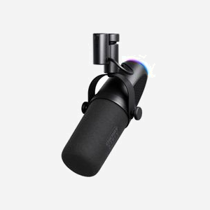 CHERRY NGALE X Microphone Podcast Noir XLR/USB, Cardioïde 50-16000Hz, 24bit/96kHz, LED RGB, Filtre Pop, Support de Bureau, Câble USB, Windows/macOS/Linux - Miniature 2
