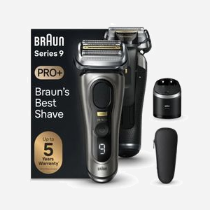 Braun Series 9 Pro+ 9565cc Rasoir Électrique Grille Métallique Wet & Dry, 5 Lames, Sonic, Batterie Li-Ion 60min, Station Nettoyage & Accessoires - Miniature 1