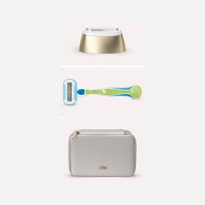 Braun Épilateur Lumière Pulsée BR2-238427 Or/Blanc, Applicateur Zone, Accessoire Visage, 125 Flashs, 2 Modes - Miniature 2