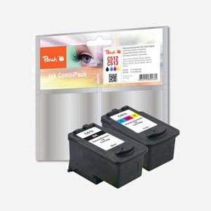 Peach 316602 Multipack 2 Cartouches (Noir, Cyan, Magenta, Jaune) - Compatible Canon Pixma IP/MP/MX Series - Remplace PG-512/CL-513