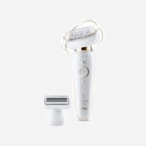 Braun Silk-épil 9-9006 Flex Épilateur 40 Pinces MicroGrip Blanc, Tête Flexible, Rasoir & Tondeuse, Wet&Dry, Autonomie Batterie, 4 Accessoires