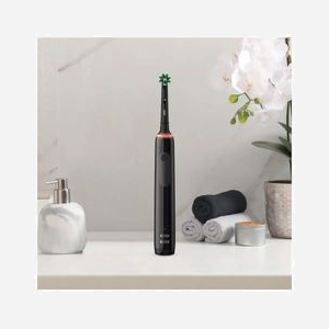Oral-B Pro 3 3500 Brosse à dents rotative adulte noire, 3 modes (Soin quotidien, Sensible, Blanchiment), minuterie 2min/4x30sec, batterie Li-Ion, 2 têtes incluses - Miniature 2