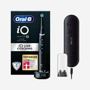 Oral-B iO10 Brosse à Dents Rotative Adulte Noire : 7 Modes, Batterie Intégrée, Écran, 1 Poignée, 1 Brosse, Étui Voyage, Base Charge - Miniature 2