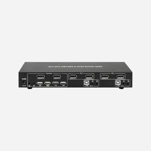 Techly IDATA DP-KVM2 Commutateur KVM 2 Ports DisplayPort 4K Ultra HD 3840x2160 USB 2.0 Hub 4 Ports, Audio, USB Type-A, Alimentation Externe - Miniature 2