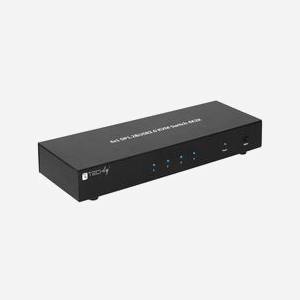 Techly IDATA-DP-KVM4 Commutateur KVM 4 Ports DisplayPort 4K Ultra HD 30Hz, USB 2.0, Audio, Montage en Rack, Compatible Windows, macOS, Linux - Miniature 5