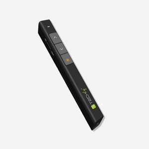 Techly ITC-LASER26 Télécommande de Présentation RF 2.4 GHz, Pointeur Laser Rouge Classe 2M, Portée 100m, USB, Compatible Windows/macOS/Linux/Android