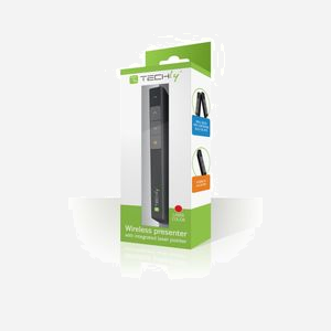 Techly ITC-LASER26 Télécommande de Présentation RF 2.4 GHz, Pointeur Laser Rouge Classe 2M, Portée 100m, USB, Compatible Windows/macOS/Linux/Android - Miniature 2