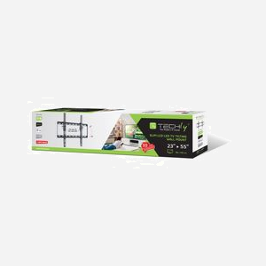 Support Mural TV Techly ICA-PLB-161M 23"-55" (58.4-139.7 cm) VESA 400x400mm, Inclinaison 0-12°, Charge Max 45kg, Distance Mur 3.6cm, Noir - Miniature 2