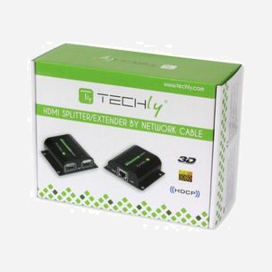 Techly IDATA-EX-HL21D Kit Émetteur/Récepteur AV 1080p, Extension Audio/Vidéo Cat6/6a/7 jusqu'à 60m, HDCP, 5V, 71.6x66.6x24.8mm - Miniature 2