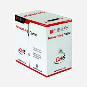 Techly ITP9-RIS-0305E Câble Réseau Cat6 S/FTP (S-STP) 305m Gris CCA 26AWG 1000 Mbit/s 250MHz PVC Eca 100 Ohm CE, RoHS - Miniature 2