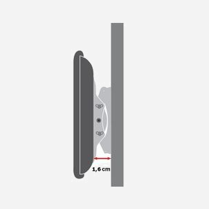 Techly ICA-PLB-860 Support mural TV 42"-80" (106,7-203cm) VESA max 800x600mm, charge max 60kg, distance mur 1.6cm, noir, avec kit de montage - Miniature 5