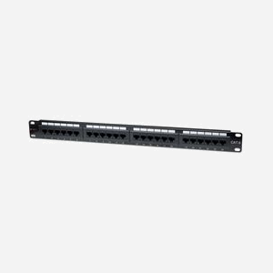 Techly Panneau de brassage 24 ports RJ45 Cat.6 U/UTP (UTP) 10/100/1000Base-T(X) Gigabit Ethernet, 482x43x65mm, Noir, Conforme RoHS - Miniature 3