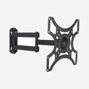 Techly ICA-LCD-2923B Support Mural Orientable TV 19"-37" (48.3-94cm) VESA 75x75-200x200mm, Charge Max 25kg, Inclinaison ±15°, Pivot 180°, Noir