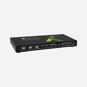 Switch KVM HDMI Techly IDATA-KVM-HDMI4U 4x1 USB 2.0 4Kx2K (3840x2160) avec ports console casque 3.5mm et micro, incluant câbles HDMI et USB - Miniature 2