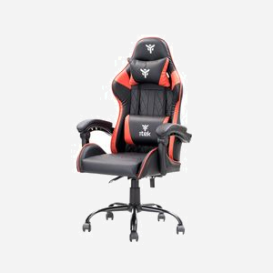 Siège Gaming Universel itek RHOMBUS PF10 ITCGPF10BR, 140kg max, PVC Noir/Rouge, Dossier 90-135°, Hauteur 123-131cm, Roues Nylon 5cm - Miniature 1