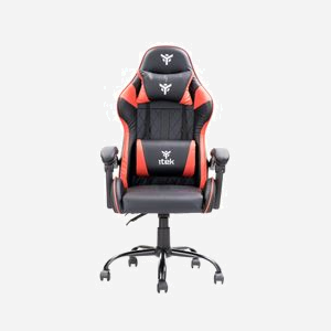 Siège Gaming Universel itek RHOMBUS PF10 ITCGPF10BR, 140kg max, PVC Noir/Rouge, Dossier 90-135°, Hauteur 123-131cm, Roues Nylon 5cm - Miniature 2