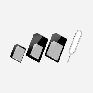 Techly I-SIM-3 : Kit de 3 adaptateurs SIM (Nano-SIM/Micro-SIM vers SIM standard/Micro-SIM), poids 9g, packaging blister