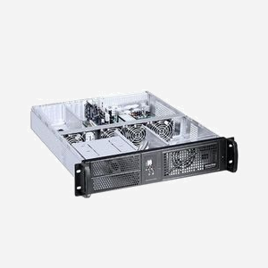 Techly I-CASE IPC-2055 Châssis Serveur Rack 2U Métal Noir Alimentation 350W, 6 baies 3.5" internes, Support Carte Mère ATX, 2x USB 2.0 avant
